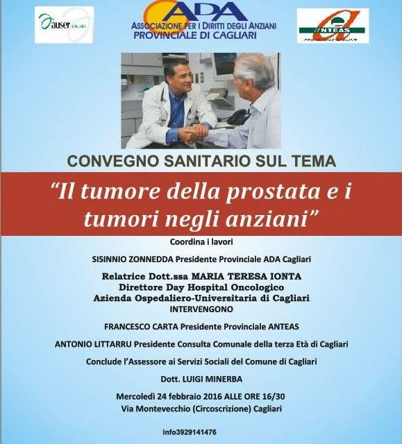 Cagliari – Il tumore della prostata e i tumori negli anziani