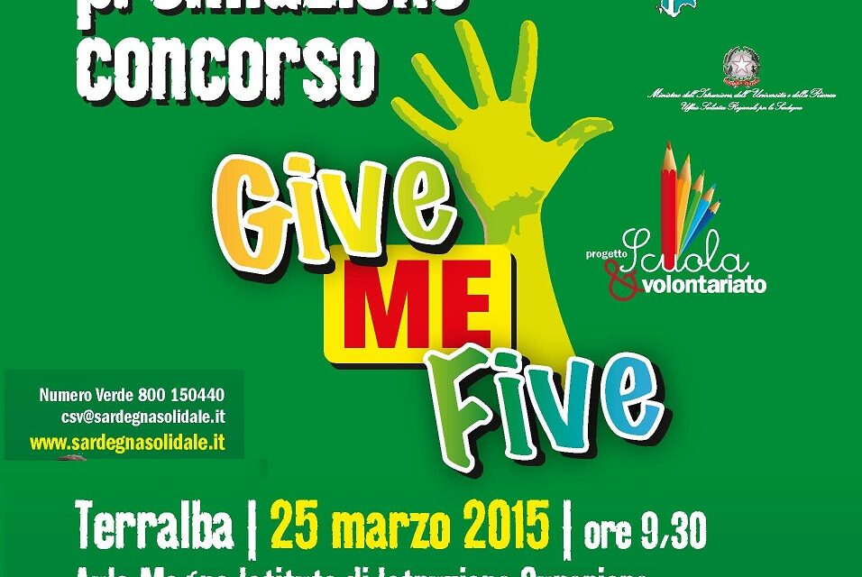 Premiazione Concorso “Give me Five!” – Terralba, 25 marzo 2015