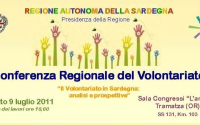 Il 9 luglio la Conferenza Regionale del Volontariato