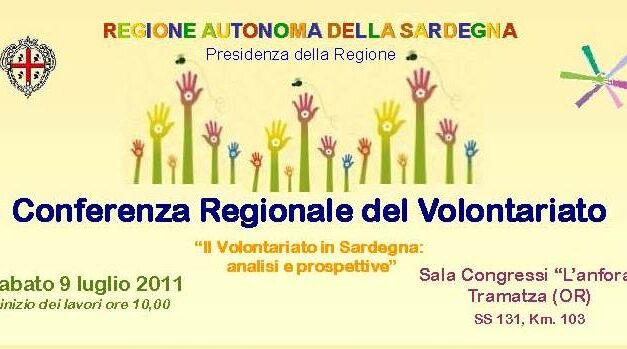 Il 9 luglio la Conferenza Regionale del Volontariato