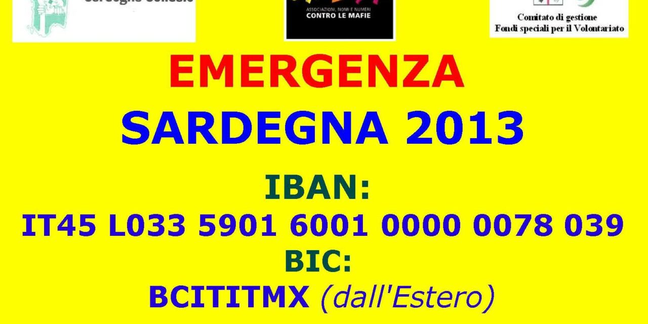 Emergenza Sardegna 2013 – Il videomessaggio