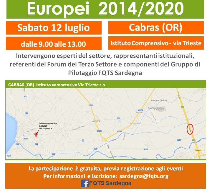 Cabras – Fondi strutturali europei 2014-2020