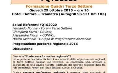 Tramatza – FQTS2020: Conferenza Formativa Regionale Sardegna