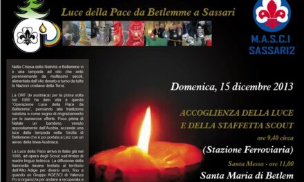 Sassari – La luce della pace da Betlemme a Sassari