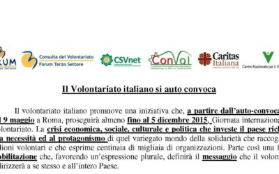 Roma – Autoconvocazione del Volontariato Italiano – programma