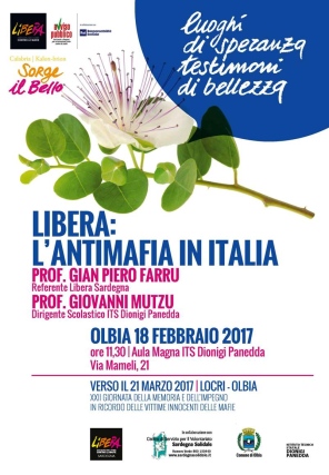 Olbia – Istituto Tecnico Panedda – Libera: l’antimafia in Italia