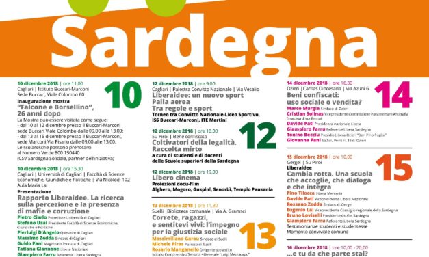 Cagliari – Liberaidee. Il programma per l’11 e il 12 dicembre