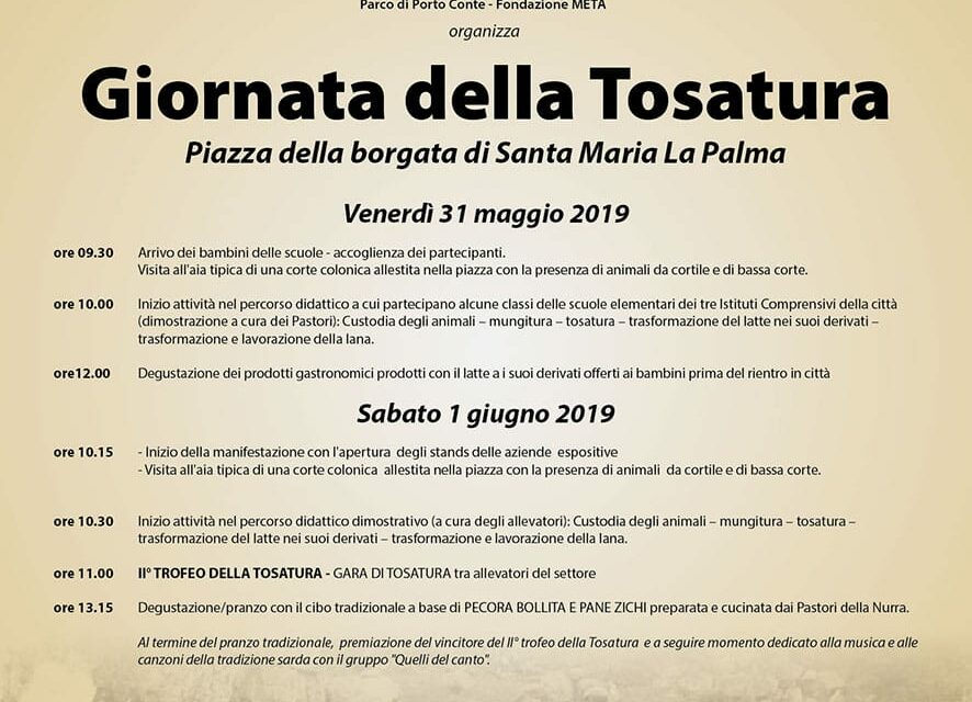 Santa Maria La Palma – Giornata  della Tosatura 2019. XIV edizione