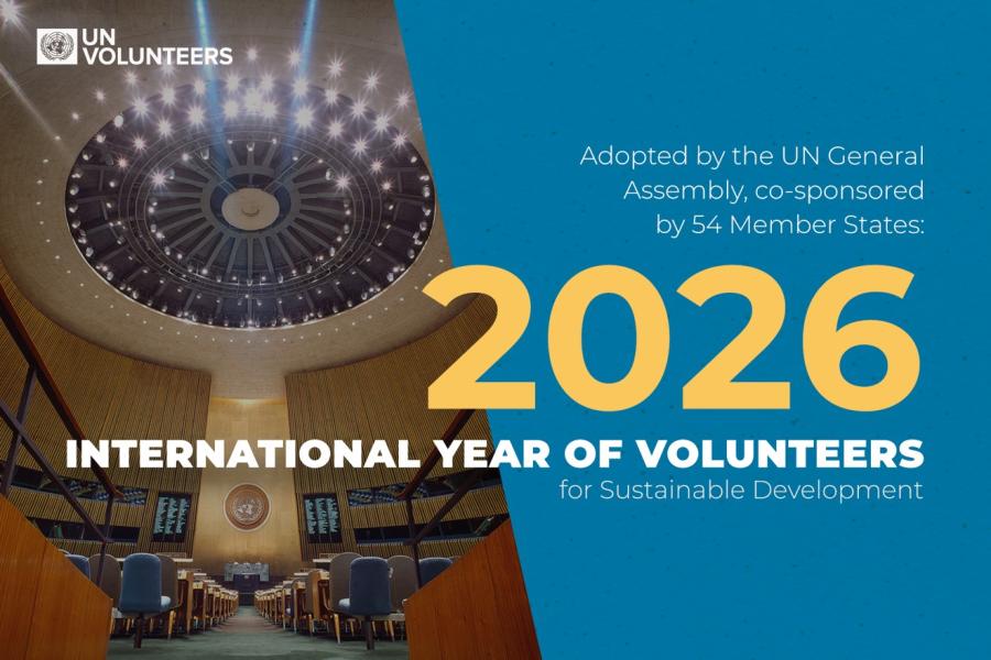 UN General Assembly Proclaims 2026 as the International Year of Volunteers for Sustainable Development