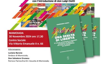 <strong>MAMOIADA –  PRESENTAZIONE DEL LIBRO DI GIAMPIERO FARRU “L’ISOLA CHE C’È. UNA SCELTA DI LIBERTÀ”</strong>