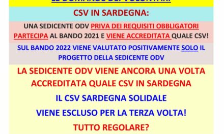 LE DOMANDE DEI VOLONTARI N. 7: TUTTO REGOLARE? NO!