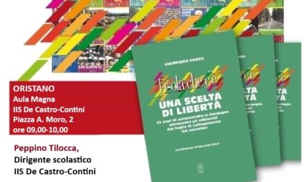 <strong>ORISTANO –  PRESENTAZIONE DEL LIBRO DI GIAMPIERO FARRU “L’ISOLA CHE C’È. UNA SCELTA DI LIBERTÀ”</strong>