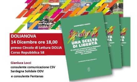 <strong>DOLIANOVA –  PRESENTAZIONE DEL LIBRO DI GIAMPIERO FARRU “L’ISOLA CHE C’È. UNA SCELTA DI LIBERTÀ”</strong>