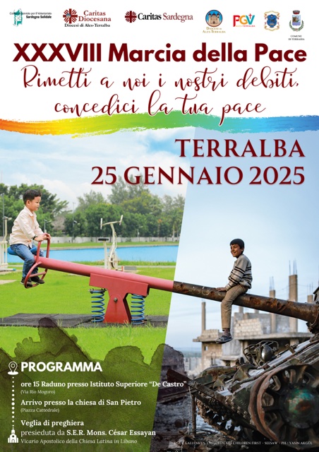 Terralba (OR) – XXXVIII MARCIA DELLA PACE – “Rimetti a noi i nostri debiti, concedici la tua pace”